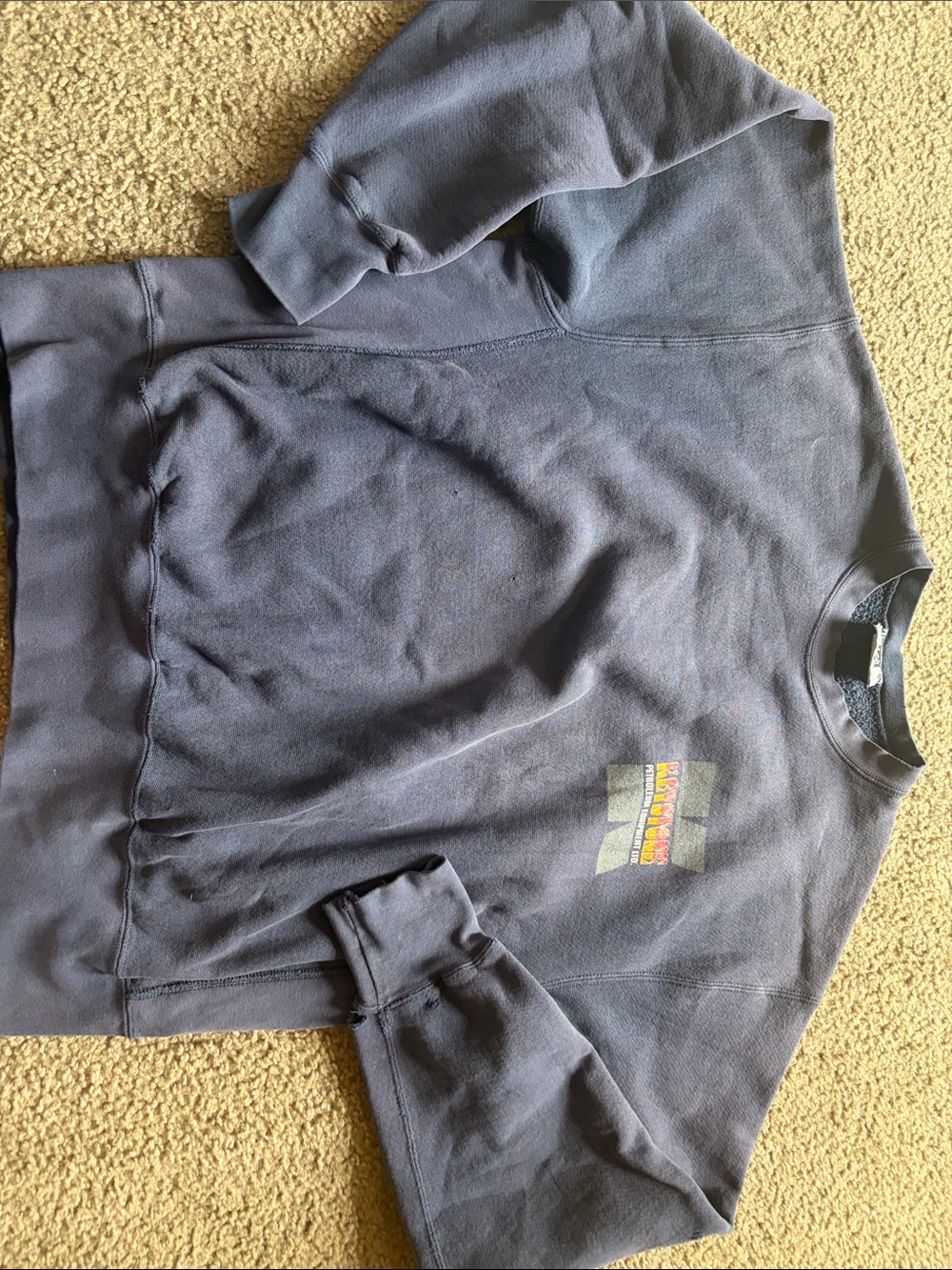 B66 Vintage Lee Reverse Weave Crewneck, “Keystone Petroleum”, XL PLAY